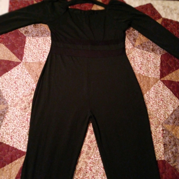 Cutout Long Sleeve Sheer Mesh Jumpsuit - Picture 6 of 6